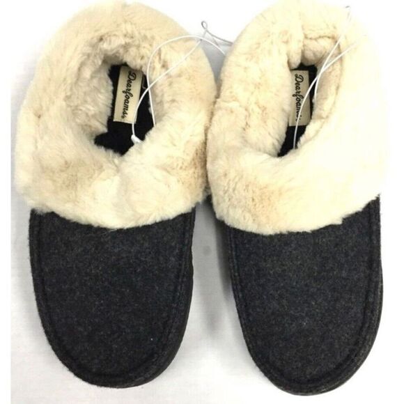 DEARFOAMS - 🎉HP🎉 NWT - Ladies Size XL (11-12) Total Comfort Slippers in Black - Picture 2 of 11